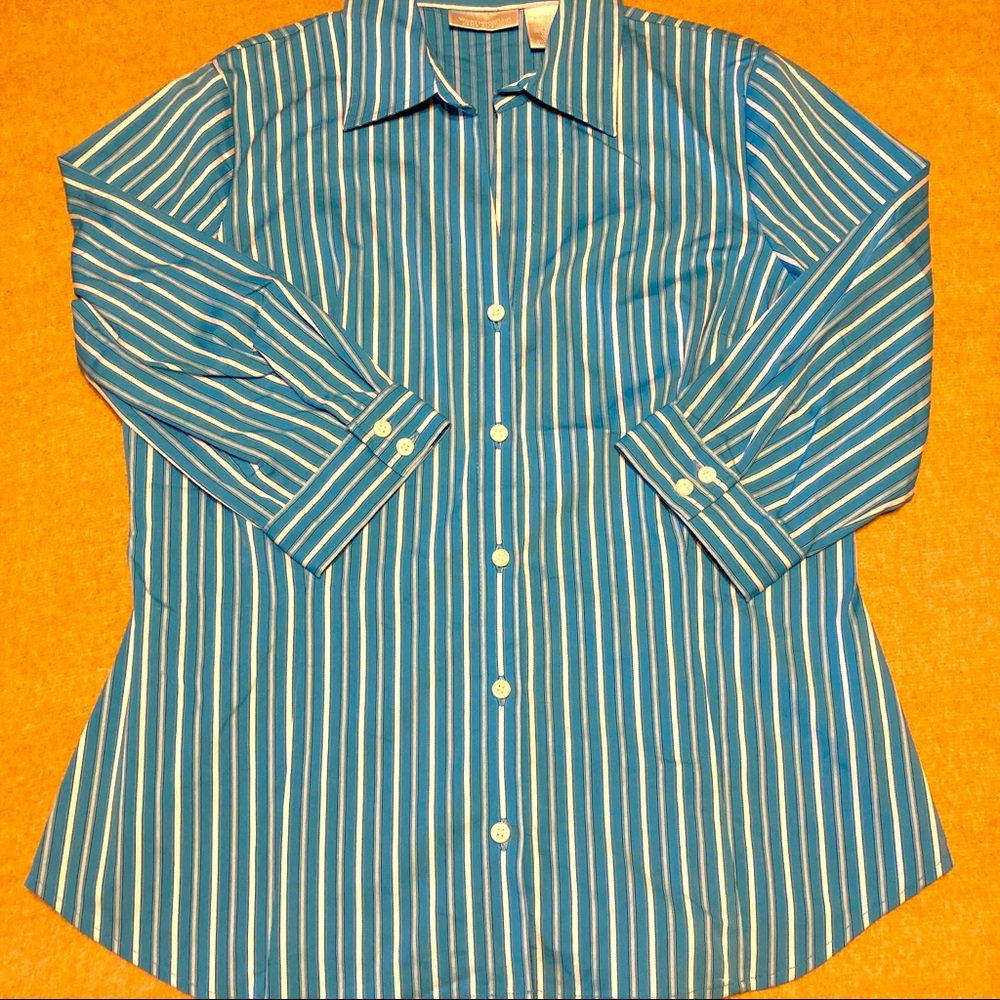 Blue Striped Worthington Button Down 18P